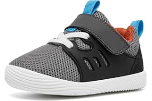 MORENDL Toddler Sneakers Baby Boys & Girls Barefoot Shoes Lightweight Breathable Walking Running Tennis Athletic Sport Shoes