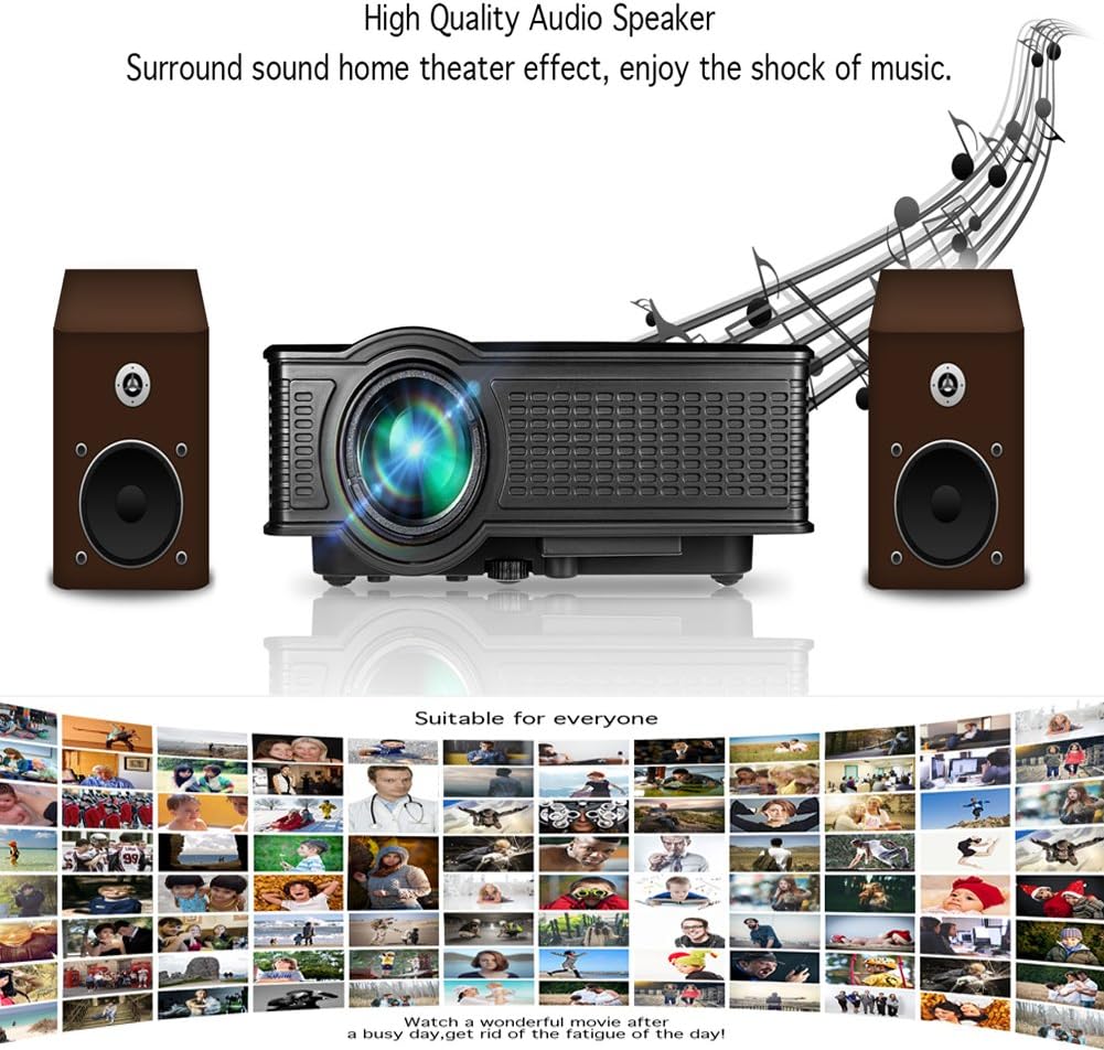 Kasut Projector SD50 Plus 1500 lúmenes Home Theater LCD LED Mini ...