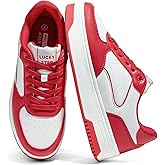 LUCKY STEP Women's Chunky Fashion Sneakers Platform Casual Non Slip Walking Shoes Low Top Comfortable Classic Athletic Sneaker