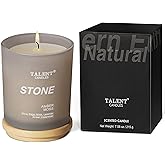 Candles for Home Scented, Natural Soy Wax, Scented Candle Stress Relief and Relaxation, Amber Moss, Medium Jar, Ideal for Home and Bedroom Decor