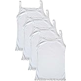 B-One Kids Girls' Cotton Camisole Tank Top Undershirt (Multipack)