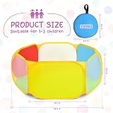 Eocolz Large Ball Pit Pop Up Tent Kids Play House 120cm Multicolor Mesh view 5