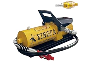 XFPC Air Hydraulic Pump 10,000 PSI 0.45 Gal Reservoir NPT 3/8" Oil Outlet, NPT 1/4" Inlet, Hydraulic Pump Air Hydraulic Foot Pump Made of Aluminum with Air Line Lubricator, Yellow