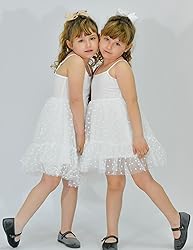 Arshiner Kids Girls Tulle Dress White Tutu Birthday