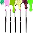 Sdanart Professional Silicone Rubber Tip Paint Pens Brushes，5pcs Silicone Paint Brush，Silicon Color Shapers Brushes，Rubber Paint Brush，Silicone Artist Brushes，Flexible Clay Sculpture Tools （Size 8）