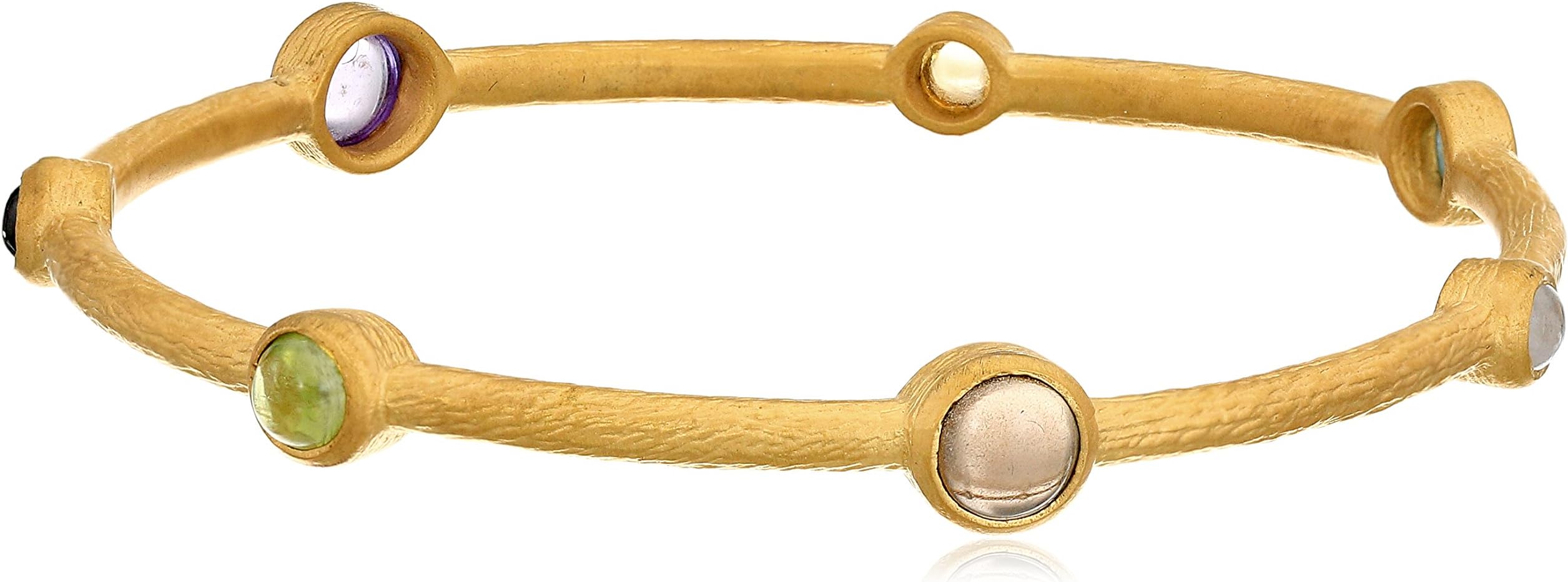 Eddera Jewelry Medici Multi-Stones Bangle Bracelet, 8"