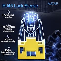 12pcs RJ45 Port Lock with 1Keys, Locking RJ45