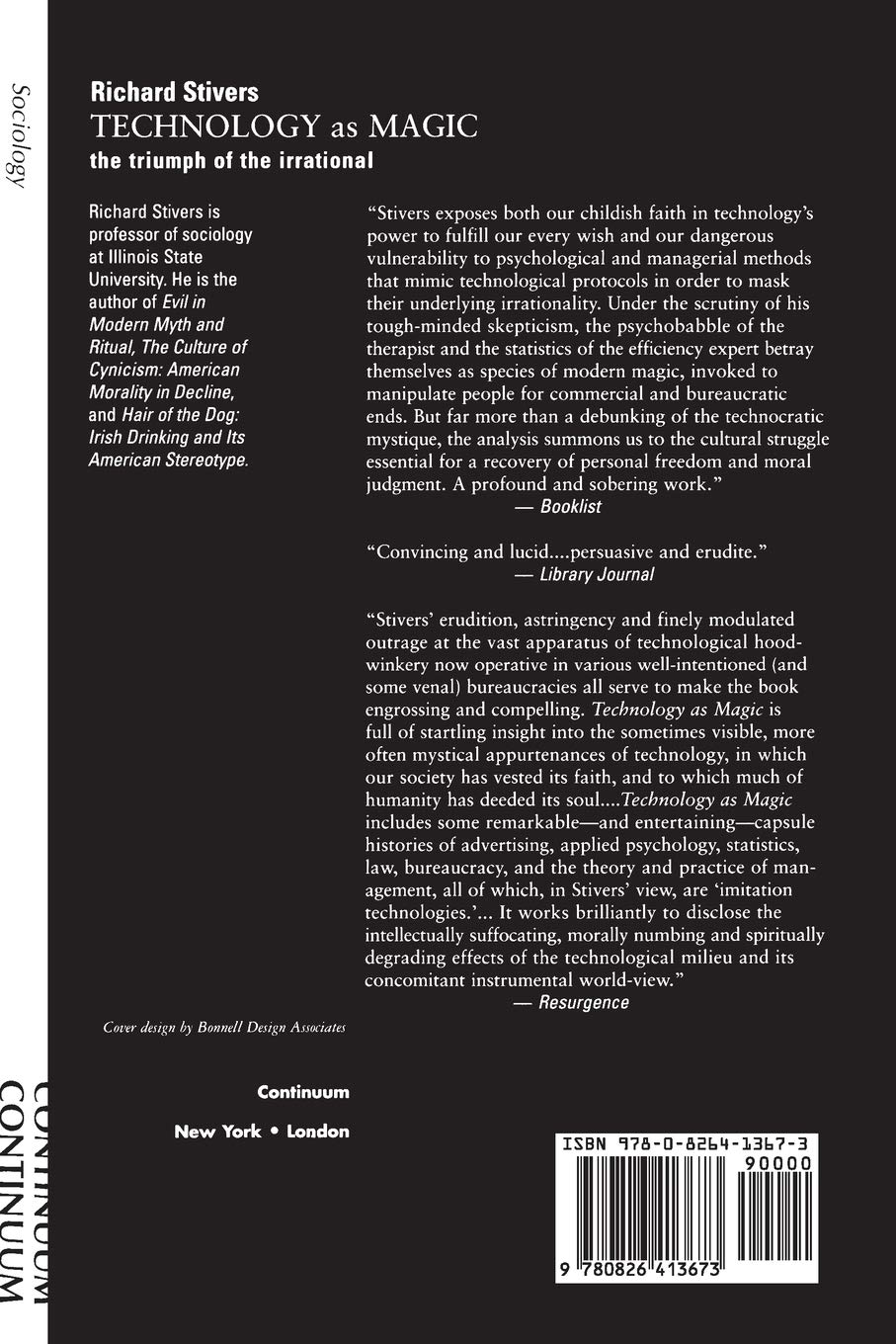 Amazon Com Technology As Magic The Triumph Of The Irrational 9780826413673 Richard Stivers Books