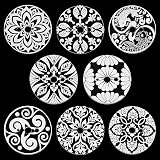 BENECREAT 8pc Acrylic Diz Whorl 56mm Multi Hole Drop Spindle Felting Roving view 7