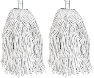 TDBS PY.16 Pure Yarn Cotton Mop Head Replacement 2 Pack Galvanized Socket Heavy