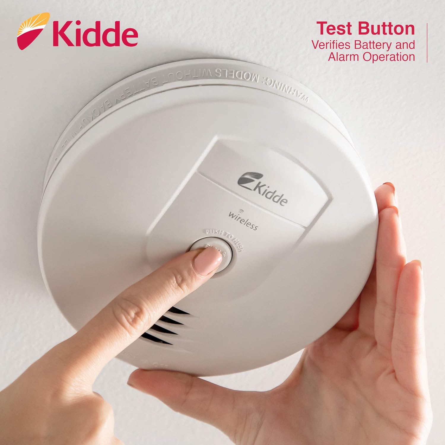 Kidde 21026044 Wireless Interconnect Battery Operated Smoke Detector Alarm | - - 