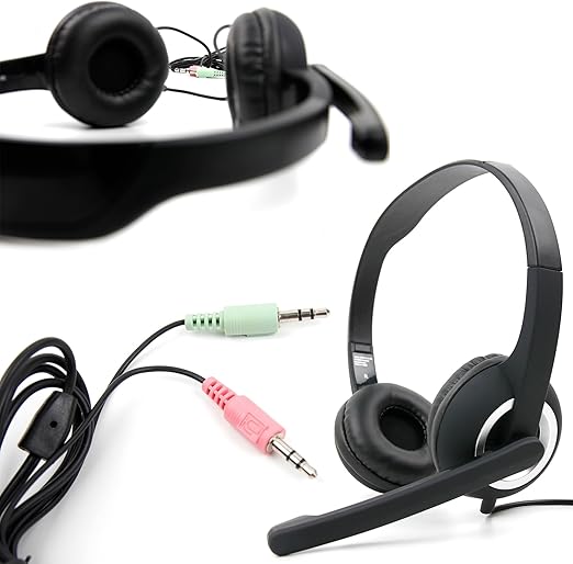 DURAGADGET 3.5mm PC Stereo Headset with Microphone
