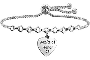 FUSTMW Bridesmaid Jewelry Gift Maid of Honor Bracelet Matron of Honor Bangle Wedding Gift For Bridesmaids