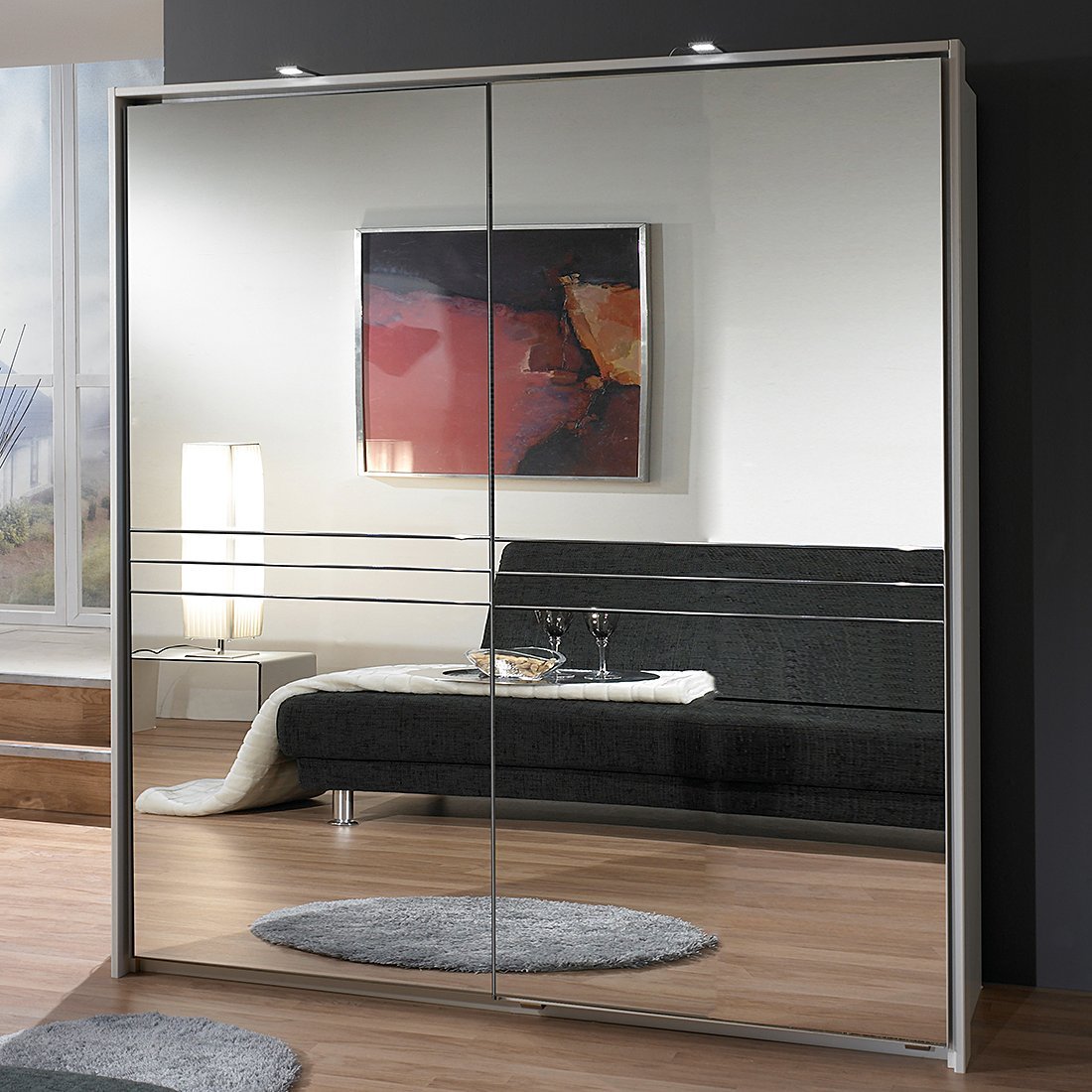 Kruger Sliding 3 Mirror 3 Door Wardrobe Amazon Co Uk Kitchen Home