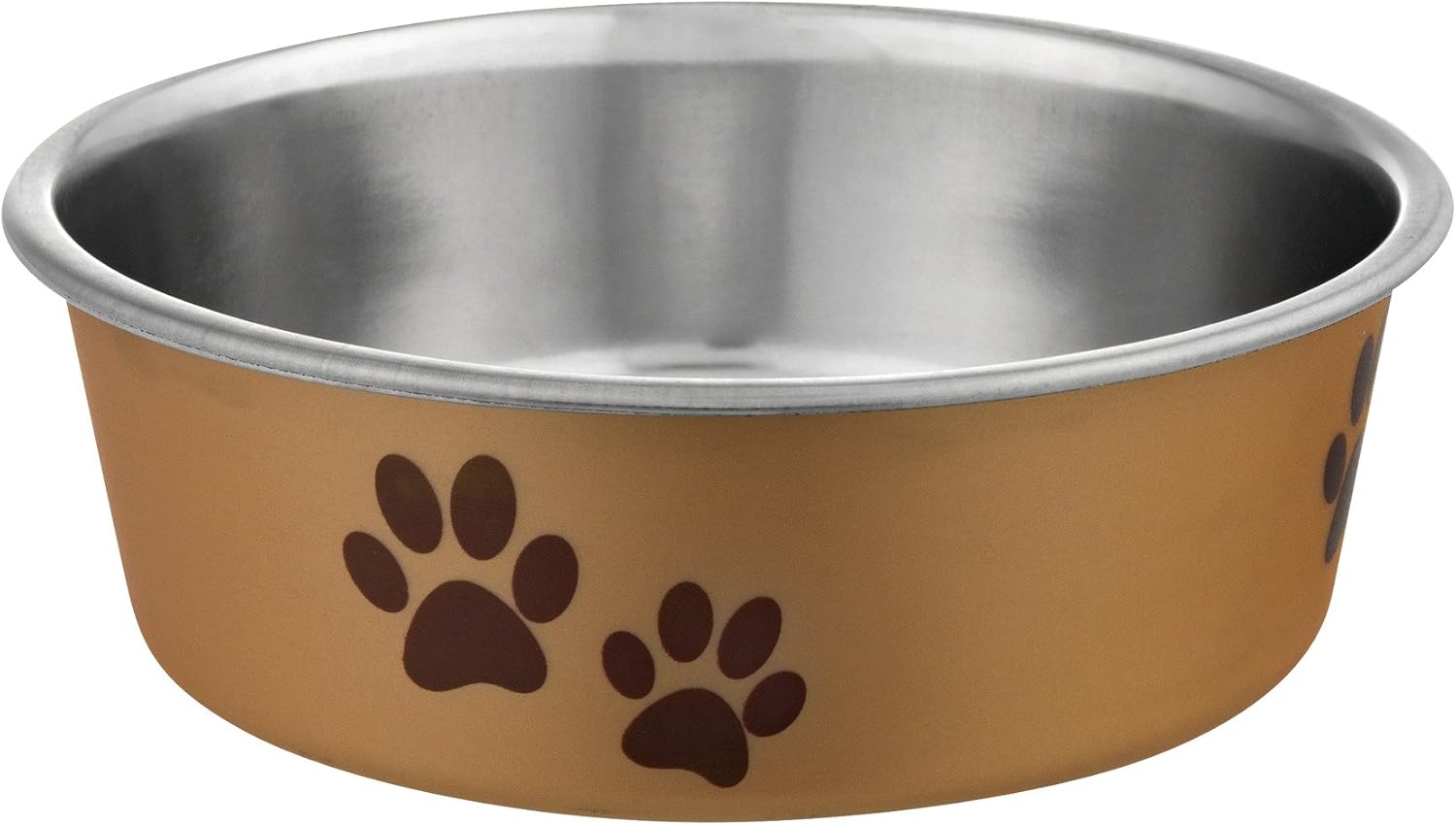 Loving Pets Metallic Bella Bowl, Small, Champagne