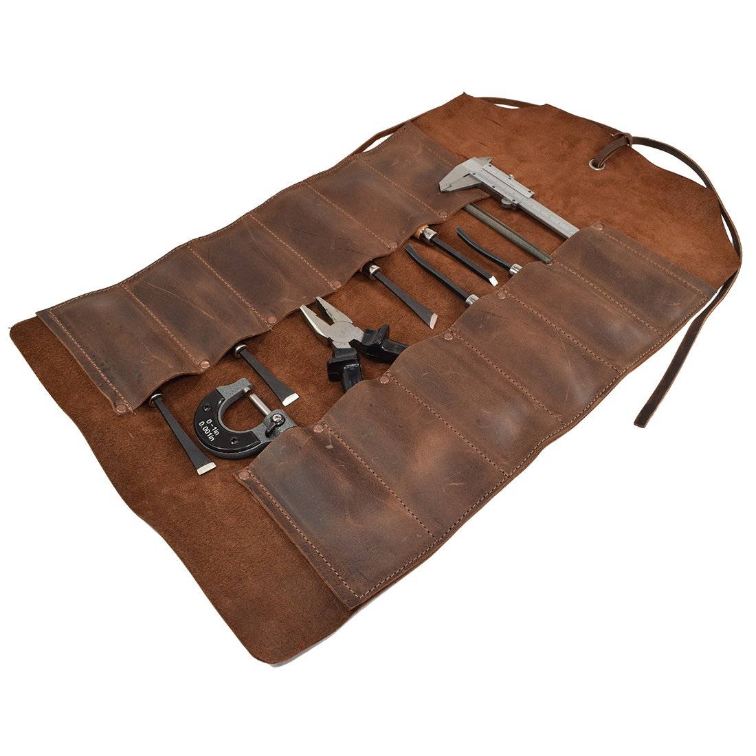 Big Tool Roll Handmade by Hide & Drink Bourbon Brown New eBay