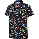 Cuddomper Boys Performance Polo Shirt Short Sleeve Golf Clothes for Active Casual Size 5-14