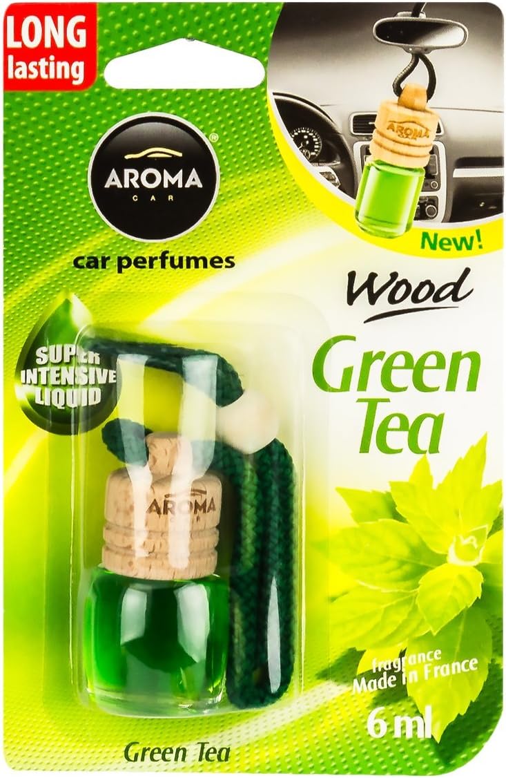 Aroma Car WOODCLASSIC Liquid Car Air Freshener GREEN TEA Amazon.co.uk Car & Motorbike