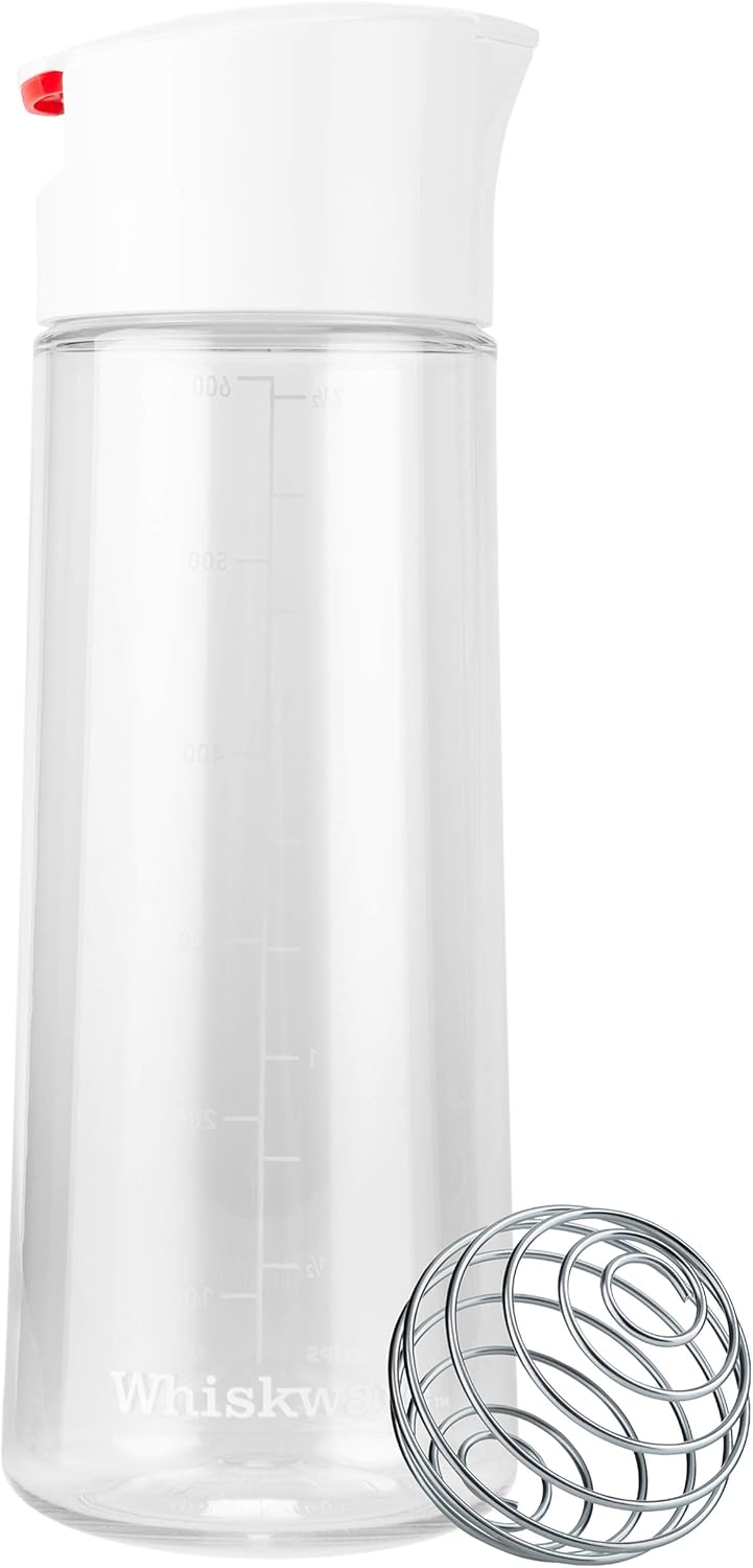 Whiskware 600021 Tritan Dressing Shaker, Plastic, White, 590 ml