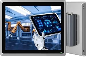 SunKol 15" Industrial Embedded Panel PC, IP65 Fanless Touch All in One Computer, Windows 11 Pro, Auto Power-on, 2xLAN,HDMI,6x