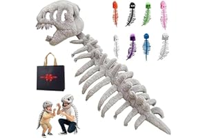Dinosaur Skeleton Costume,3d Skull Headpiece & Spine,Huggable Softness Skeleton Costume For Dress-Up,Parties,Easter Gift