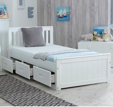 white pine single bed frame