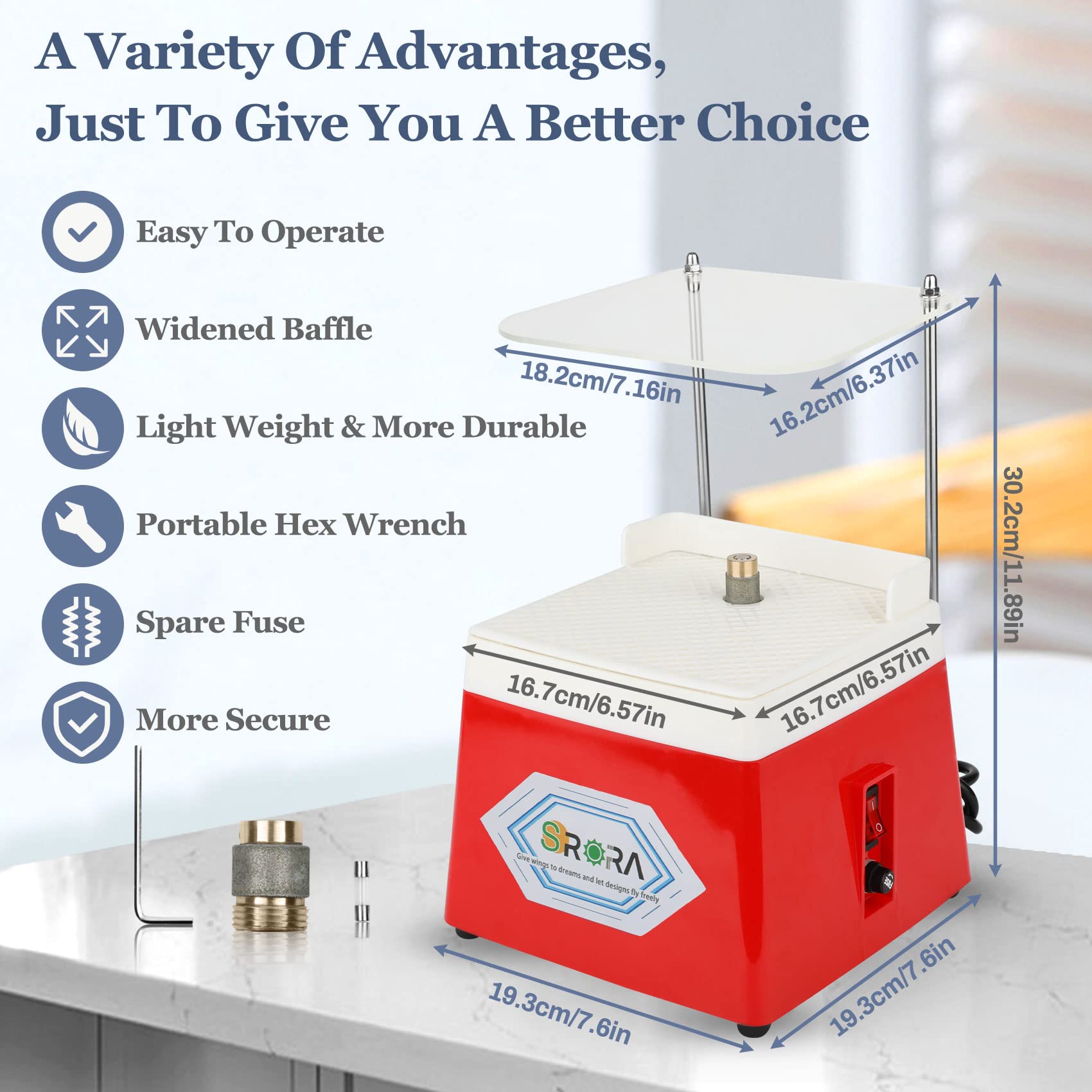 Stained Glass Grinder,4200r/min Mini DIY Grinding Tool, 110V 65W Portable Glass Grinder Kit with 5/8