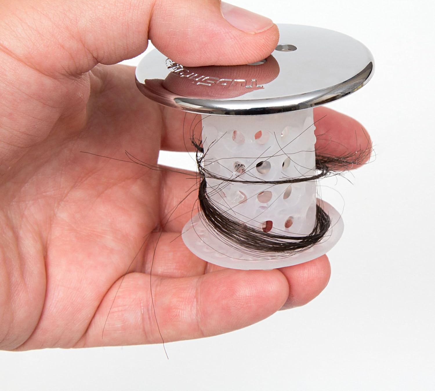 TubShroom Chrome Edition Revolutionary Tub Drain Protector Hair Catcher, Strainer, Snare: Home & Kitchen