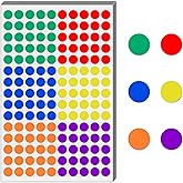 3000 Pieces, 1/2 inch - Colored Dot Stickers, Small Round Circle Labels - 6 Colors