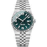 BESTKANG Men's Watch Quartz Luminous Date Fashion Waterproof Watch Classic Dress Stainless Steel Watches for Men