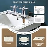 Wasserrhythm Victorian Basin Pillar Taps Pair Chrome Brass Cross Lever view 7