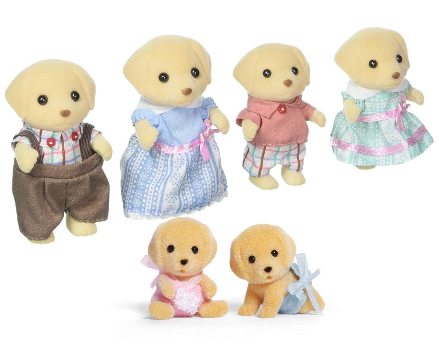 calico critters yellow lab family