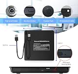 Antika External CD Drive USB 3.0 Slim Portable DVD RW Burner for Mac/PC view 5