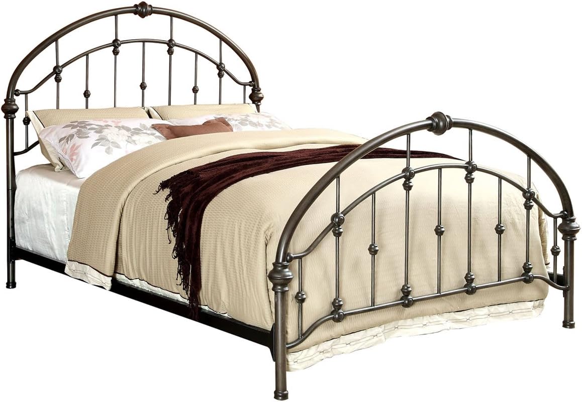 Carrick Brushed Bronze Metal Queen Platform Bed
