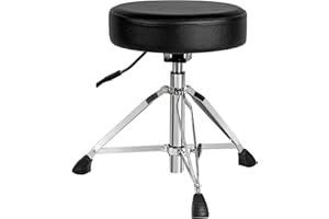 TIZECO Hydraulic Drum Throne Height Adjustable, Heavy Duty Double Braced Drum Stool, 12.6-inch Diameter Enlarged Drum Chair, Drum Seat for Kids