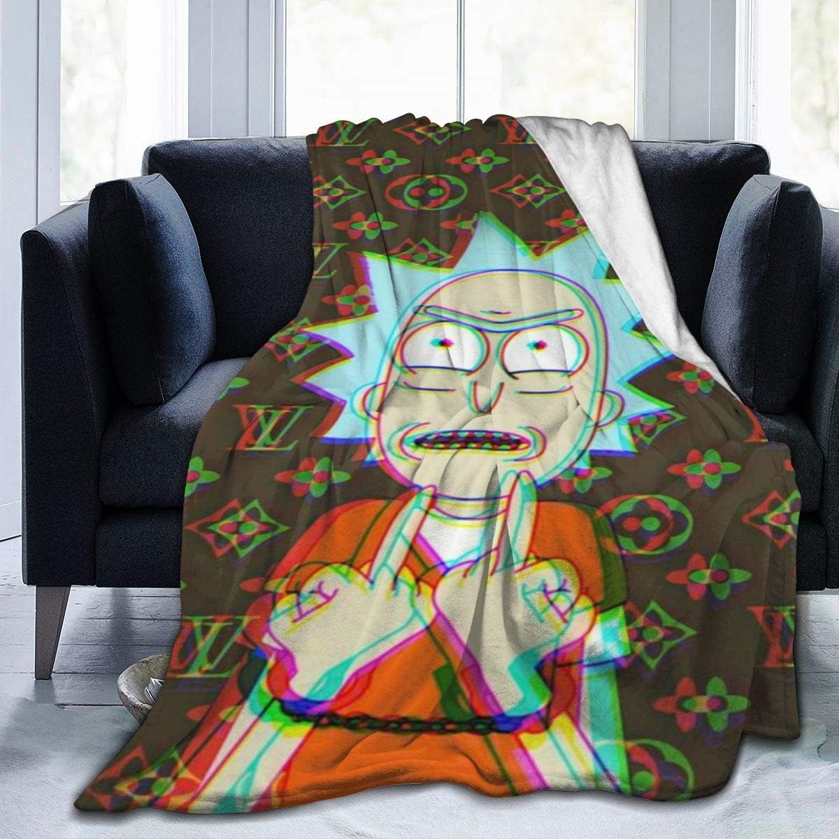FreshCottage Rick Morty Ultra-Soft Micro Fleece Blanket for Couch Decorative Ultra-Plush Home Travel Soft Colorful Blanket,50"" x40