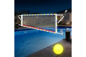 Pool Volleyball Net Set Outdoor Fun for Backyard Swimming Pools, Easy to Install