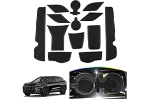 SKTU 2024 2025 2026 Chevy Trax Door Slot Mat for 2024 2025 2026 Chevrolet Trax (LS,1RS,LT,2RS,ACTIV) 14PCS Fit 2024 2025 2026 Chevy Trax Accessories Door Compartment Cup Center Console Liners (Black)