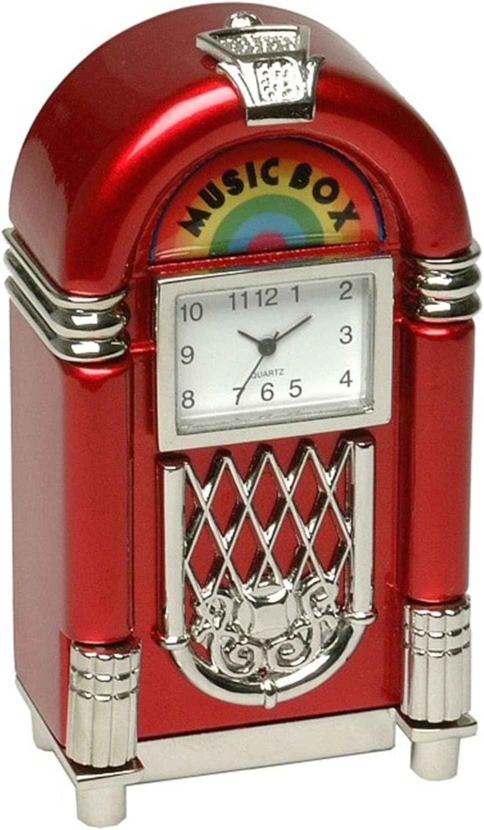 Techno Retro Miniature Red Jukebox Clock by justagift