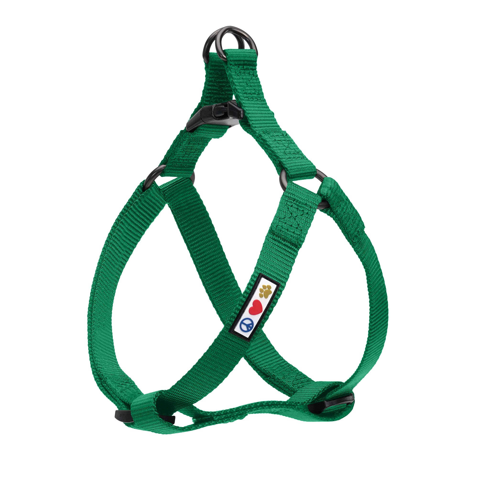 Pawtitas Green Extra Small Dog Harness - Solid, Illuminous, Durable, Adjustable - Walking, Training, Pet Travel - Machine Washable Nylon