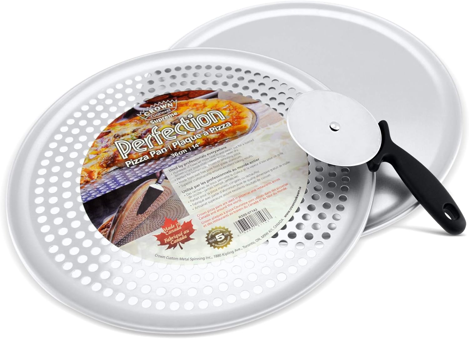 Crown Pizza Pan Set, Pizza Pan 14 inch, Pizza Pan with Holes 14 inch