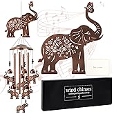 Luvsweets Elephant Wind Chimes for Outside - Elephant Gifts for Women Men, Memorial Wind Chimes for Outdoor, Garden Patio Yard Porch Decor, Birthday for Mom Grandma Wife Friends