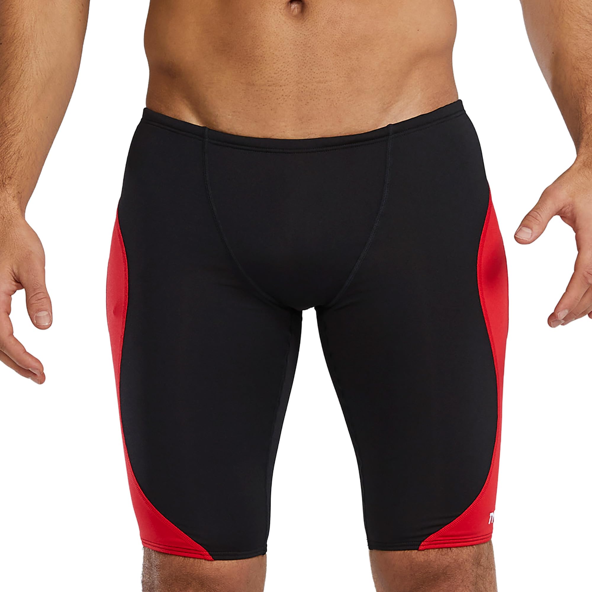 TYR – Men’s Vanguard Splice Durafast Elite Jammer, Black/Red, 34