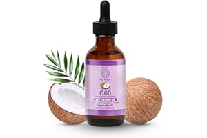 C60 PURPLE POWER C60 Power C60 in Organic MCT Coconut Oil - Natural Wellness Support for Men & Women, 99.99% Pure Carbon Fullerenes, Promotes Energy, Mental Clarity, & Stamina - 2 fl oz Bottle