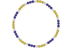 EXPHAIN Philadelphia Phils Baseball Necklace For Men Women Baseballer Inspired Beaded Necklace Unisex Rhinestone Discoball Necklaces Jewelry-gift for baseball team lovers