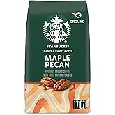 Starbucks Ground Coffee, Flavored Hot or Iced Coffee, Maple Pecan, 17 oz ​ | 100% Arabica ground coffee; maple pecan flavor; 1 bag, 17 oz