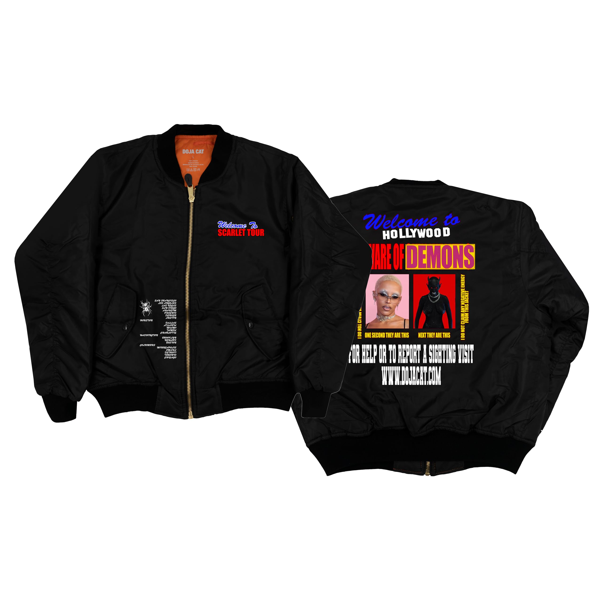Doja Cat Official The Scarlet Tour Merch Bomber Jacket