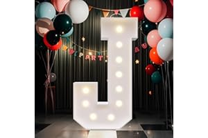 MAGIKIDZ Marquee Letter, 4FT Marquee Light up Letters,LED Light Up Letter J-DIY Party decorations, elevate your events with marquee letters 4 feet tall, perfect for Party, Birthday, Baby Shower