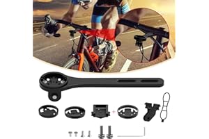 BIKOOCO Out Front Cycling Computer Mount Bike Computer Mount Compatible with Garmin,Wahoo,Bryton,Cateyer,Gopro Interface Sports Action Camera and Bike Light Mount for Cycling Lovers, BlackB