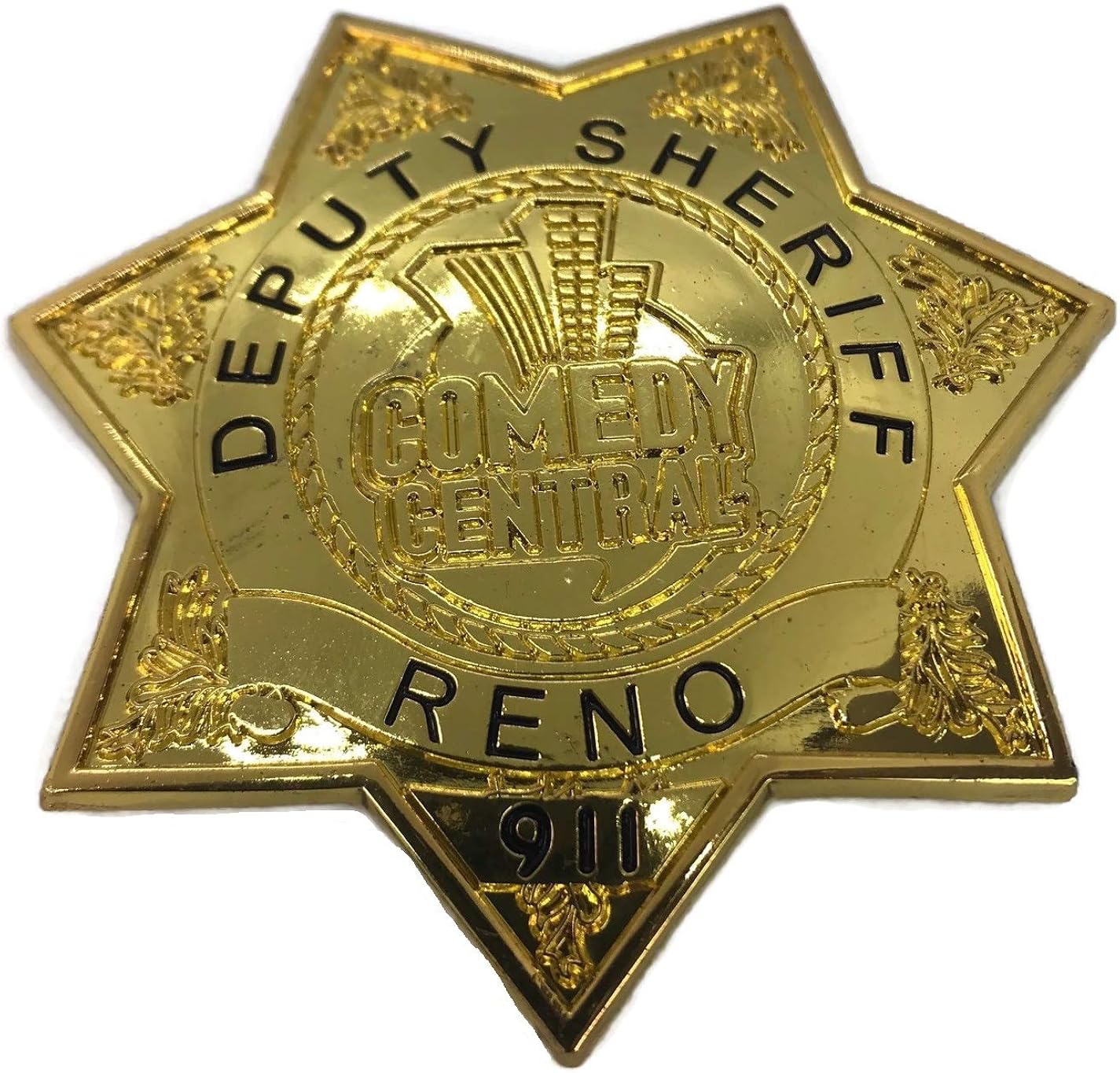 Reno 911 Deputy Sheriff Star Badge + Dept Shoulder Patch 2 Central Comedy Police: Clothing